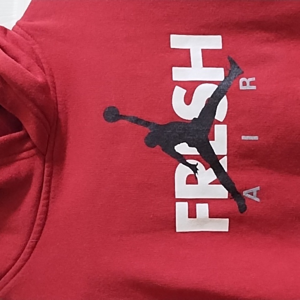 FRESH Air Jumping Man hoodie. Mens XL, red